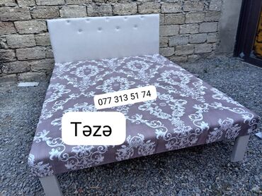 кровать двуспальная с матрасом: Təzə çarpayılar. 1 nəfərlik çarpayılar 60manat. 2 nəfərlik taxt