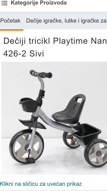 deciji bicikli kupujemprodajem: Tricikl za decu TS-15 – srebrni novi