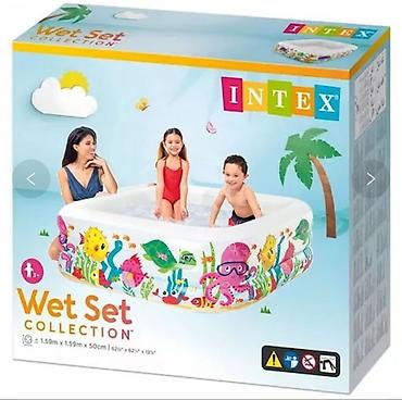 Бассейны: Надувной детский бассейн Intex Wet Set Collection - Форма: квадрат — 3