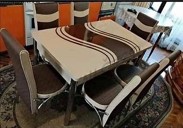 Setovi stolova i stolica: AKCIJAAA STO I 6 STOLICA 300EUR Roba iz uvoza. Atraktivni dezeni — 1