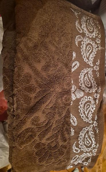 desmal desti: Hamam üçün Yeni rəng - Qəhvəyi Pambıq Dəsmal — 1