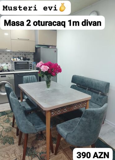 барные стулья: 🇹🇷Turkiye istehsali. Metbex masa desti Masa 2 oturacaq divan Masa