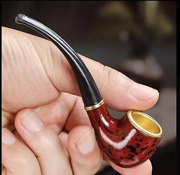 mini qelyan: Mini klassik tütün pipası - Material: qara ağızlıq (plastik/akril — 1