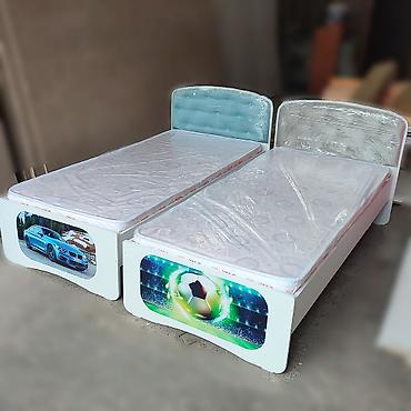 Детские односпальные кровати: Детская односпальная кровать, Новый, Для мальчика, Для девочки, С матрасом, ДСП, Бесплатная доставка — 3