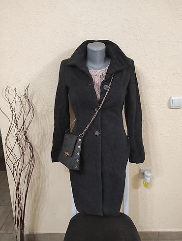 givenchy torba: Elegantan ženski kaput – tamnosiva boja, dužina do kolena. Model sa — 2