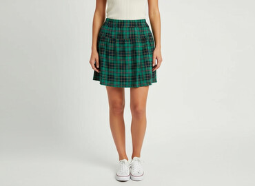spódnice w kratę czerwone dla dziewczynki: Women`s skirt, size S