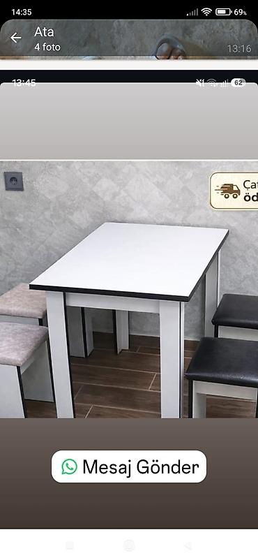 tap az masa ve oturacaqlar: 80 azn unvan Qobu catdurma elavə odenisle stullari istediyiz rengde — 3