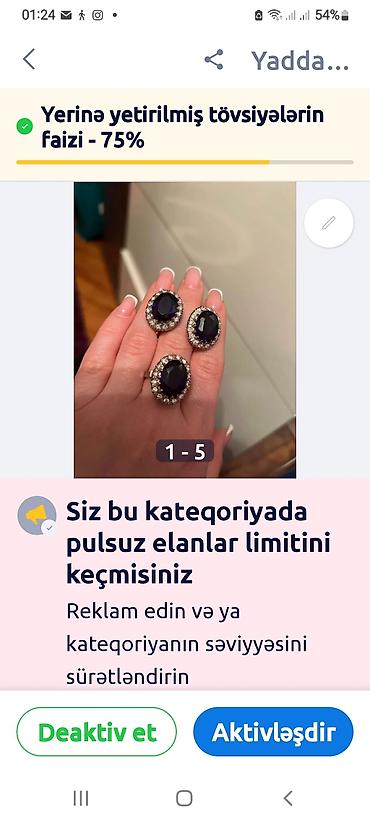 qizi: Qızıl dəstbrilyant qaşlarla 28 qr750 proba az taxılıb — 6