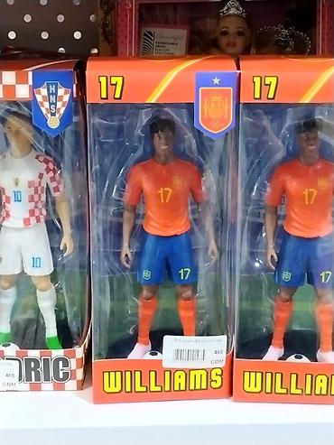испания: Игровая фигурка футболиста «WILLIAMS» №17, сборная Испании. - Высота — 1