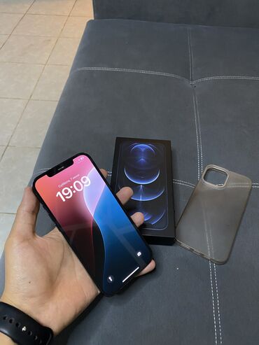 Apple iPhone: IPhone 12 Pro Max, Б/у, 128 ГБ, Pacific Blue, Чехол, Коробка, 78 %