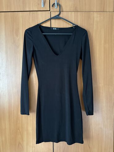 черное мини платья: Повседневное платье, Лето, Короткая модель, Лапша, S (EU 36)