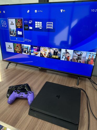 купить смартфон бу: Продаю Sony PlayStation 4 слим, 500 гб. Приставка в отличном