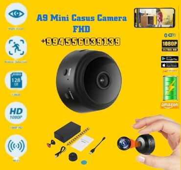 Videomüşahidə: A9 Mini Casus Camera 2mp 1080p mini casus kamera gecə versiyası