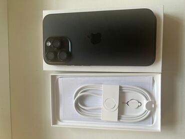 iphone планшет: IPhone 16 Pro Max, Б/у, 256 ГБ, Black Titanium, Зарядное устройство, Защитное стекло, Чехол, 100 %