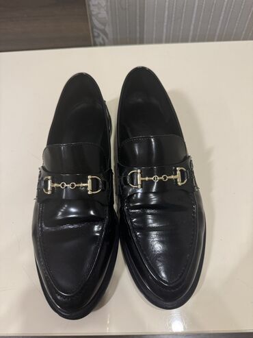 Мокасины и лоферы: Лоферы, 39, Massimo Dutti, Б/у, цвет - Черный, Самовывоз — 5