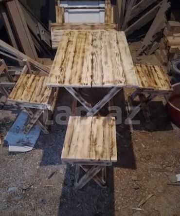Masa və oturacaq dəstləri: Qonaq otağı üçün, Yeni, Açılan, Kvadrat masa, 4 stul