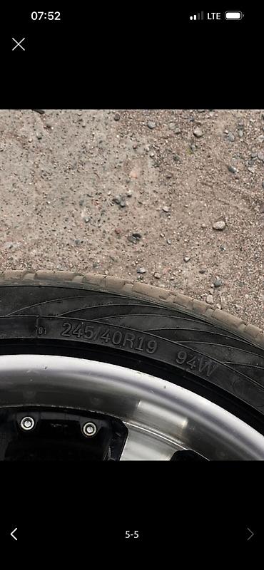 5 120 r19: Комплект из 4 колес в сборе: литые диски + шины. - Диаметр дисков — 1