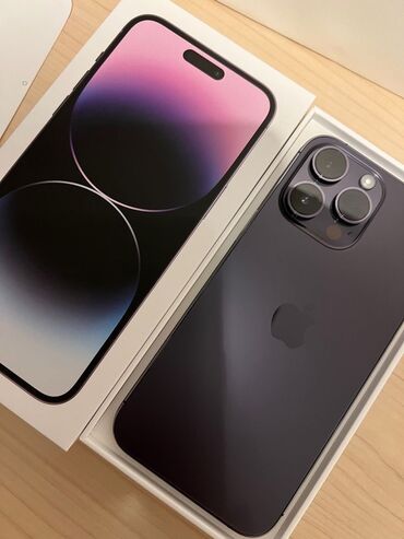 Apple iPhone: IPhone 14 Pro Max, Б/у, 128 ГБ, Deep Purple, Чехол, Коробка, 86 %