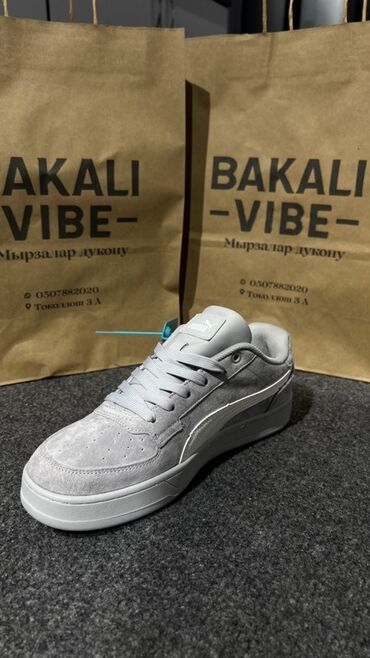спортивные штаны с манжетами мужские: Мужские кроссовки, 42, Puma, Новый, цвет - Серый, Платная доставка
