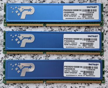 ddr 3 ram 2 gb: Operativ yaddaş (RAM) Patriot Memory, 2 GB, 1333 Mhz, DDR3, PC üçün, İşlənmiş