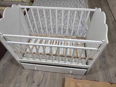 bunk bed: Детская кроватка с маятниковым механизмом и выдвижным ящиком - — 6