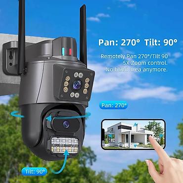 6s 32gb: Wi‑Fi Açıq Hava Təhlükəsizlik Kamerası – İki Linzalı, Pan/Tilt — 5