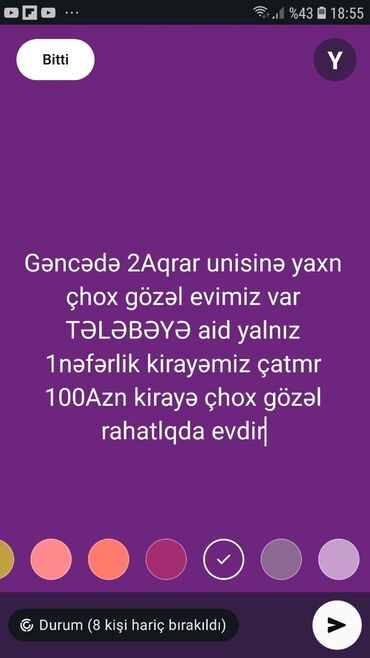 Вилки: Gəncə şəhərində 2Aqrar Universitetə yaxın tələbələr üçün nəzərdə