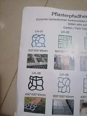 Ostali molersko-građevinski alati i oprema: Plastični kalup za beton – šablon za izradu staza i pločnika - — 13