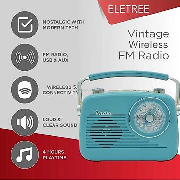 vintage t9 cena: ELE TREE Vintage Wireless FM Radio - Retro dizayn, müasir texnologiya — 2
