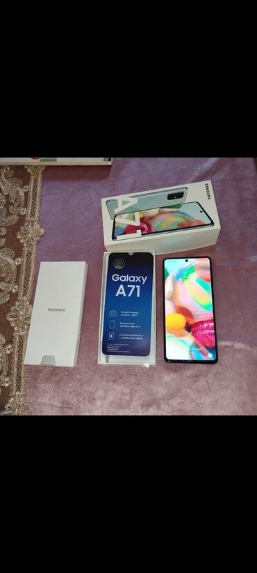 samsung not 8 ikinci el: Samsung Galaxy A71, 128 GB, rəng - Göy, Düyməli, Sensor, Barmaq izi