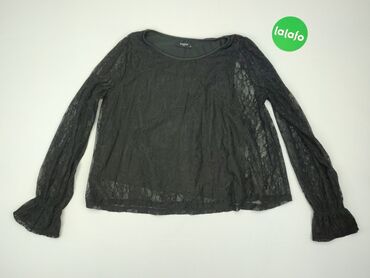 czarne koronkowe bluzki z długim rękawem: Blouse, Reserved, S (EU 36), condition - Good