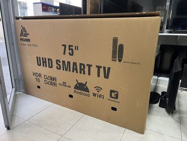 TV və video: İşlənmiş Televizor Ficher 75" 8K (7680x4320), Pulsuz çatdırılma