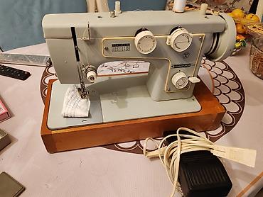 Tikiş maşınları: Podolsk 142 tikiş maşını - Elektriklə işləyən, pedal idarəetməli model — 2