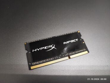 оперативка: Оперативная память, Б/у, HyperX, 8 ГБ, DDR3, 1600 МГц, Для ноутбука