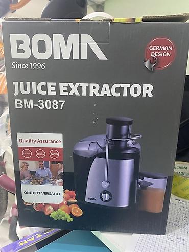 стекляный: Соковыжималка центрифужная BOMA BM-3087 - Мощность: 600 Вт - Питание — 2