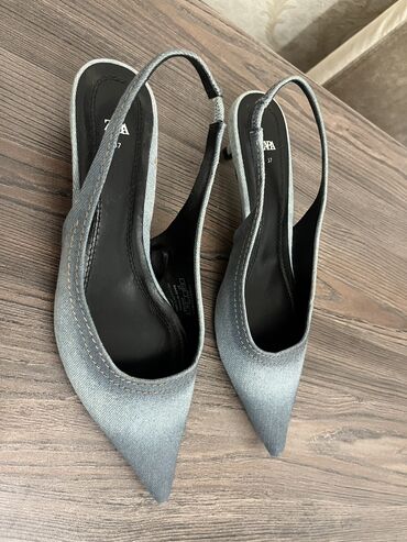 Basanoşka və səndəllər: Zara, Ölçü: 37, rəng - Göy, Yeni — 5