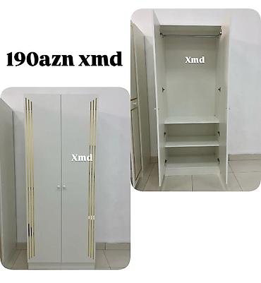 Yeni, 2 qapılı, Ağ, Açılan, Düz dolab