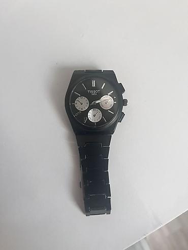 qulaq piercingi: Tissot kişi qol saatı – qara rəng - Brend: TISSOT (loqo və “1853” — 1
