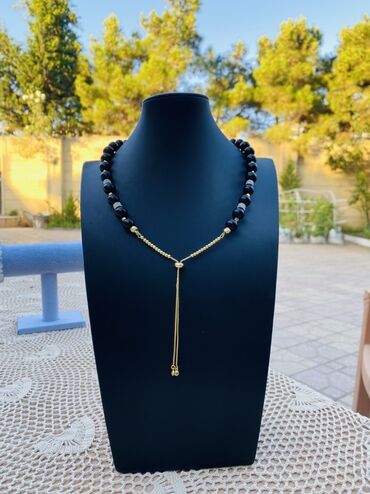 Bijuteriya dəstləri: Qadın bijuteriyası – təbii daşlı qolbaqlar və boyunbağılar seti - — 14