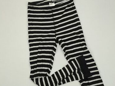 legginsy w paski biało czarne: Legginsy dziecięce, H&M, 10 lat, 140, stan - Zadowalający
