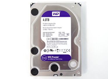 Жесткие диски, переносные винчестеры: Накопитель, Б/у, Western Digital (WD), HDD, 4 ТБ, 3.5", Для ПК