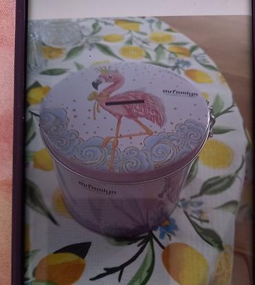 pastellik parcalar. instagram: Flamingo temalı fincan və metal qutu dəsti - Dizayn: Pastel — 1