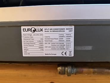 vakumlu utu masası: Eurolux Split Kondisioner – daxili blok Model: EU-MIRAGE24PR410A Tip — 4