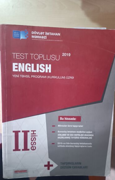 riyaziyyat test toplusu 1 ci hisse 2019 pdf: İngilis dili 2 ci hissə 2019