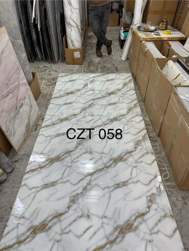 Mərmər effektli PVC panellər: Hamam ucun kafel evezi mermer paneller . Suvaqin ustunden kafelin — 5
