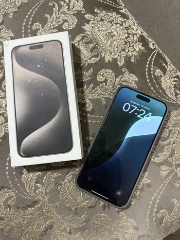 бу телефоны в бишкеке айфон: IPhone 15 Pro Max, Б/у, 512 ГБ, Natural Titanium, Чехол, Коробка, 100 %