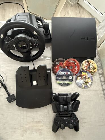 телефон fly fs406 stratus 5: Playstation 3 - 320gb yaddaş 5ədəd disk. 3 oyun pultu, rol və pedal