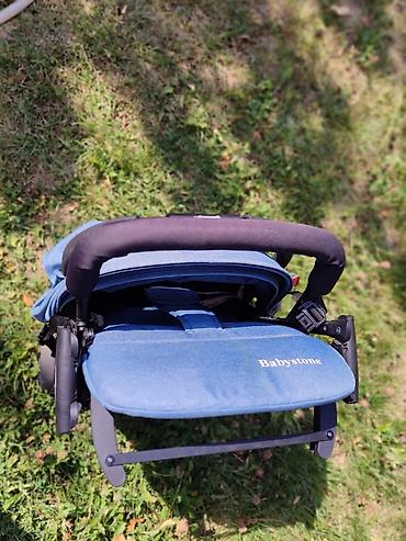 Коляски: Прогулочная коляска Babystone, цвет — голубой деним,очень лёгкая 4 кг — 10