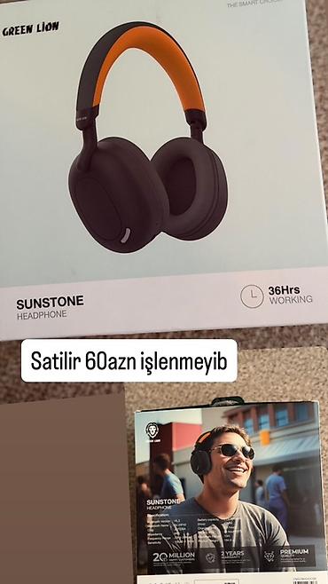 tikanlı tel: GREEN LION Sunstone Headphone - Qulaqlıq növü: over‑ear, L ölçü - — 1