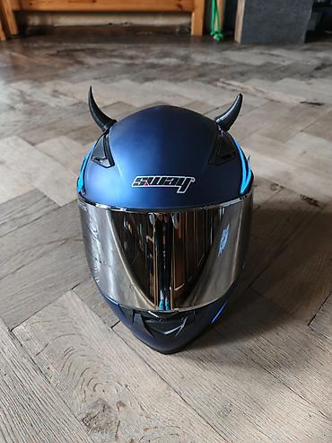 moto aranda: LED işıqlı motosiklet dəbilqəsi – SWAY tam üzlü model - Korpus — 3